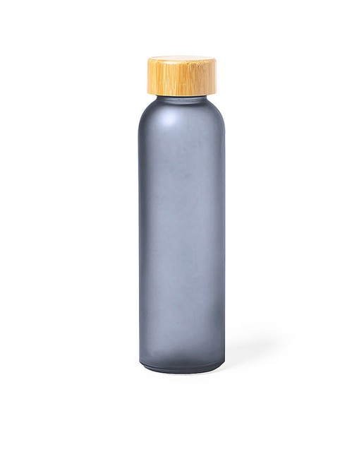Imagen 0 de Bidón de línea nature y 500 ml de capacidad, con cuerpo fabricado en cristal, con tapón a rosca de bambú y libre de BPA.