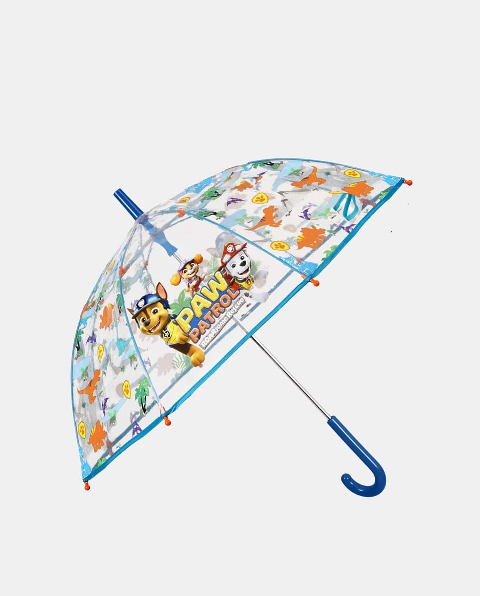 Guarda-Chuva Infantil Manual com Cúpula Transparente Azul-1
