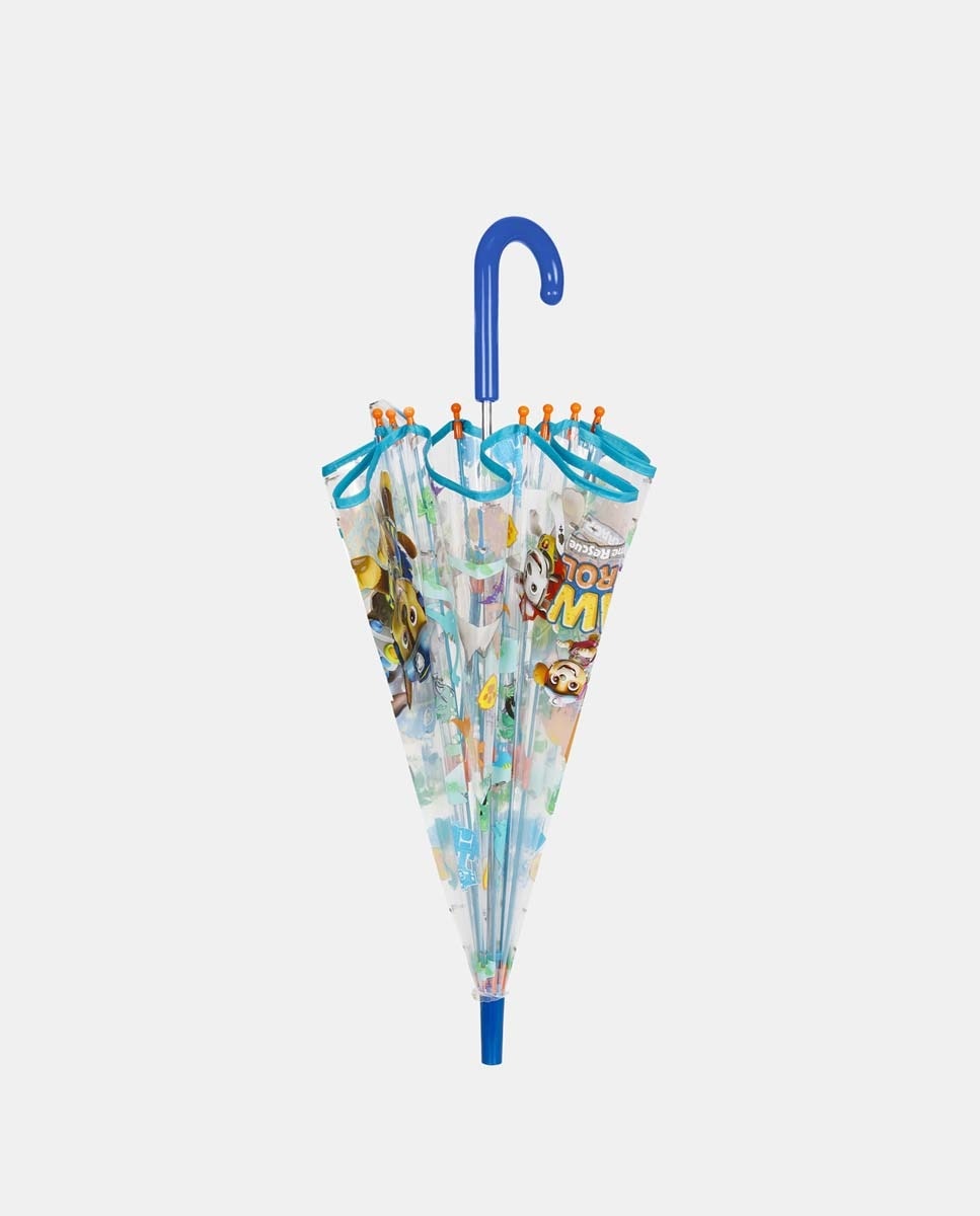 Guarda-Chuva Infantil Manual com Cúpula Transparente Azul-2