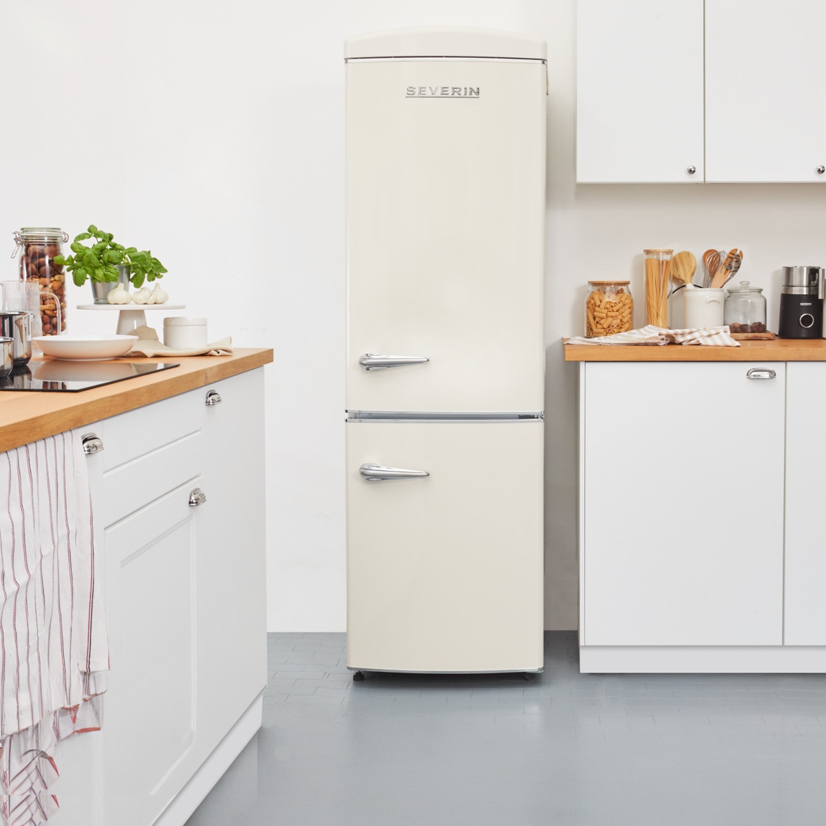 Frigorífico Combinado Severin Retro RKG8999 No Frost e de 194,3 cm - Creme Creme-8