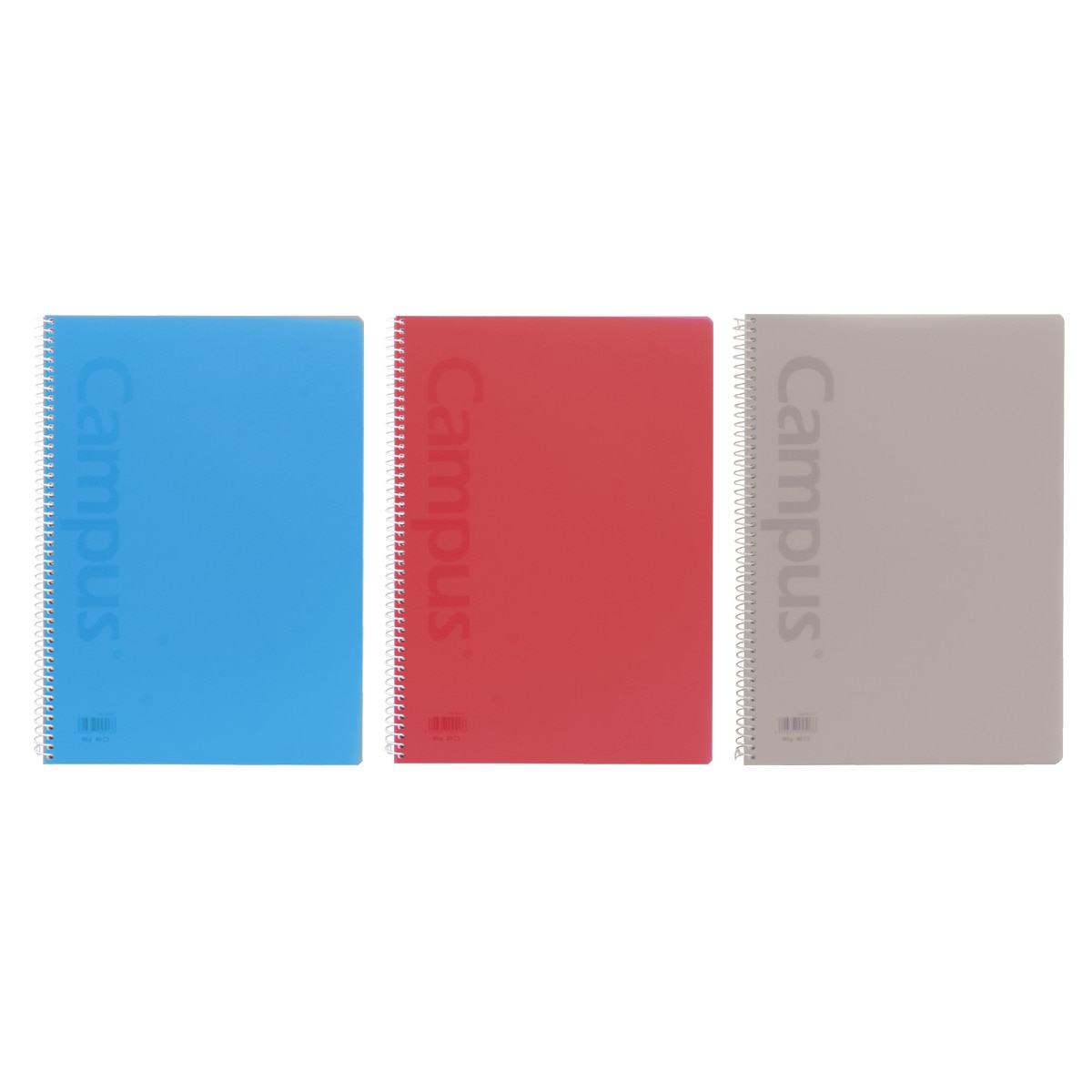 Pack de 3 cuadernos A4 tapa polipropileno 80 hojas 90 gramos cuadricula 4x4mm Campus colores vivos 1 1