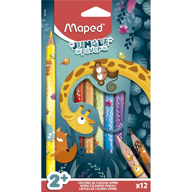 Imagem 0 de Lápis Jumbo Jungle Fever Caixa 12 Cores Sortidas