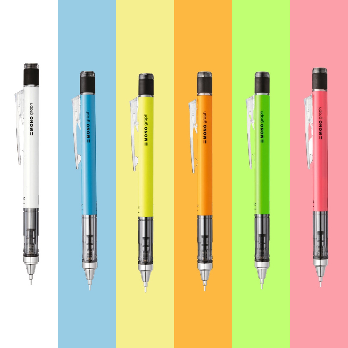 Portaminas profesional MONO Graph 0,7 mm. amarillo neón Tombow Amarillo-5