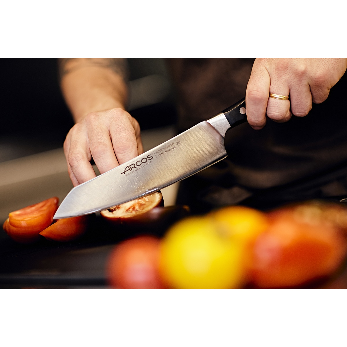 Faca Santoku Manhattan Arcos Preto-17