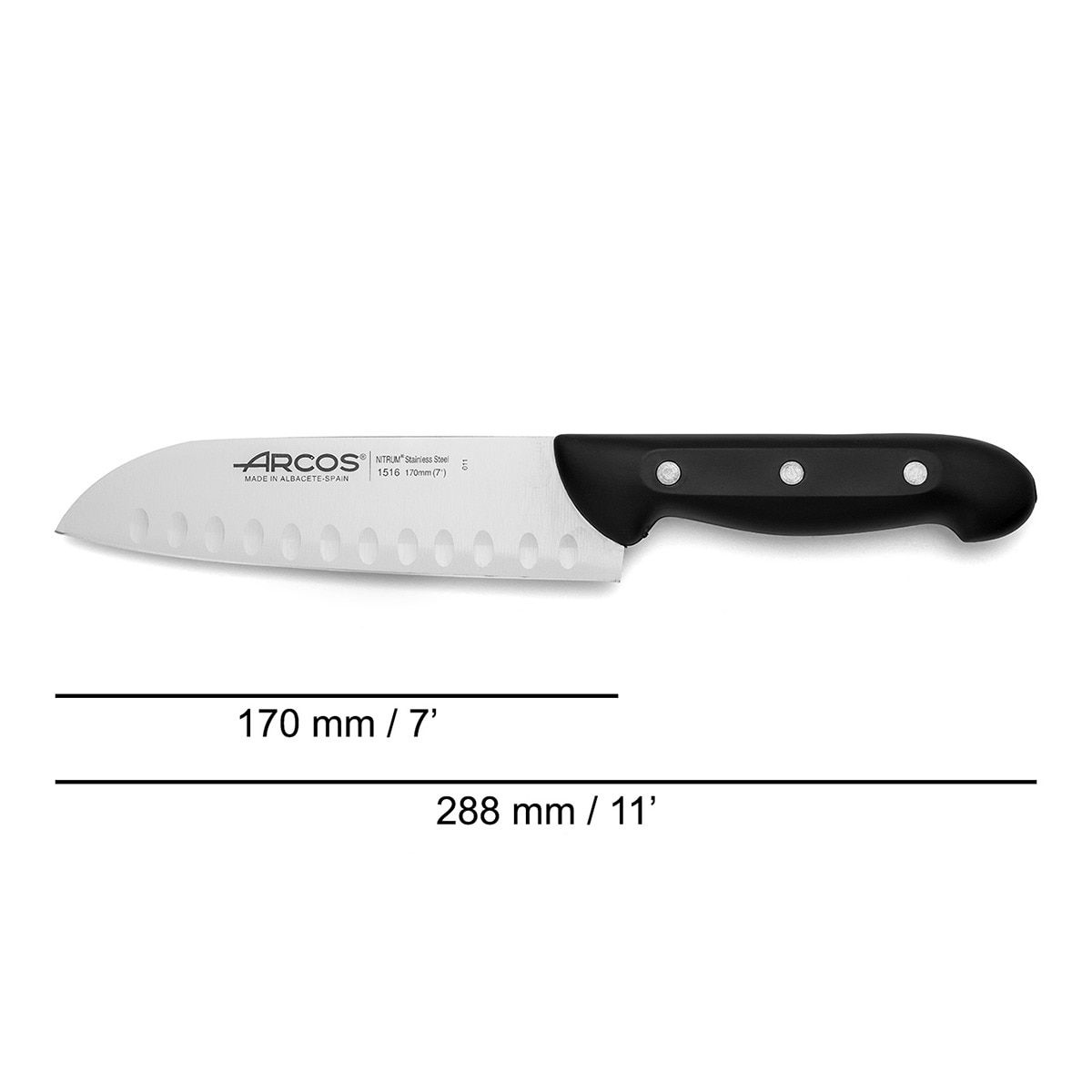 Faca Santoku Maître Arcos Preto-3