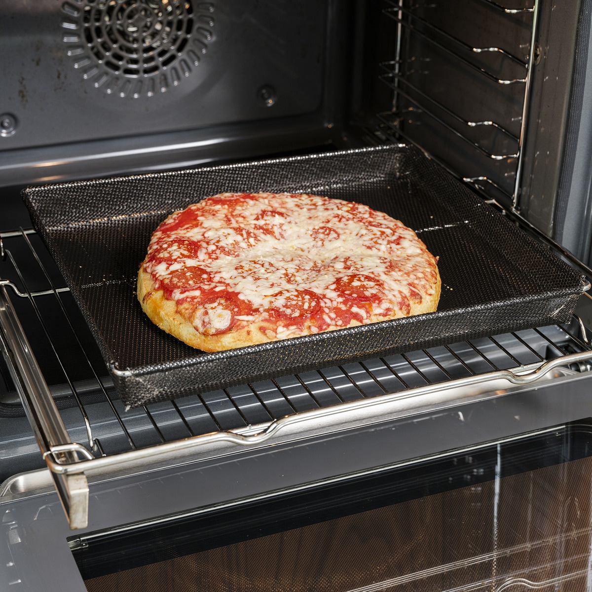 Cesta para horno crujiente No Stick Negro-3