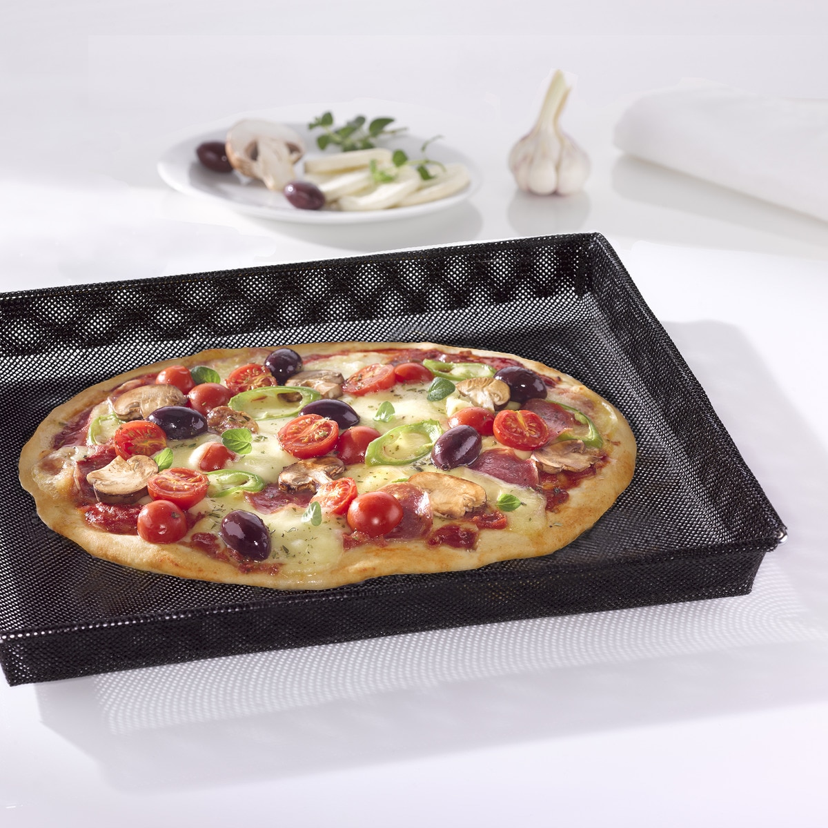 Cesta para horno crujiente No Stick Negro-2