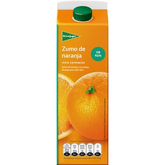 zumo de naranja con pulpa exprimido brik 1 l - El Corte Ingles