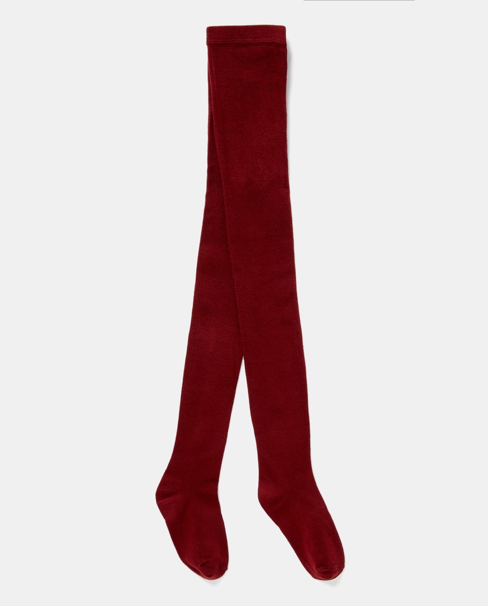 Leotardo infantil de viscosa Granate-1