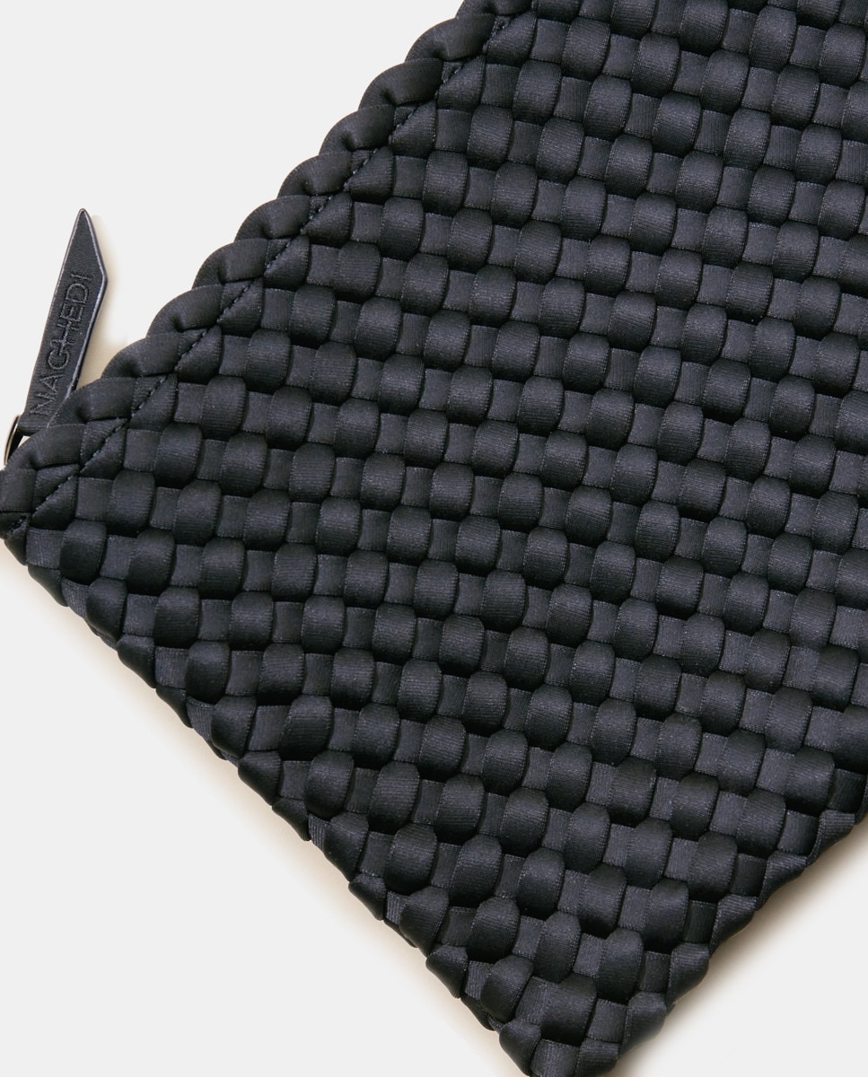 Mala Tipo Tote Média Entrançada Preto-5