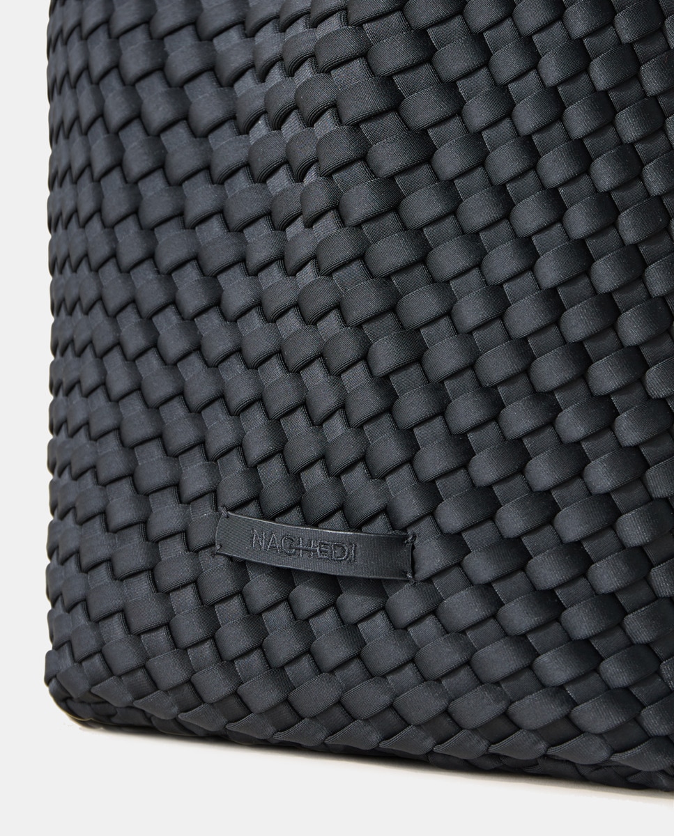 Mala Tipo Tote Média Entrançada Preto-6