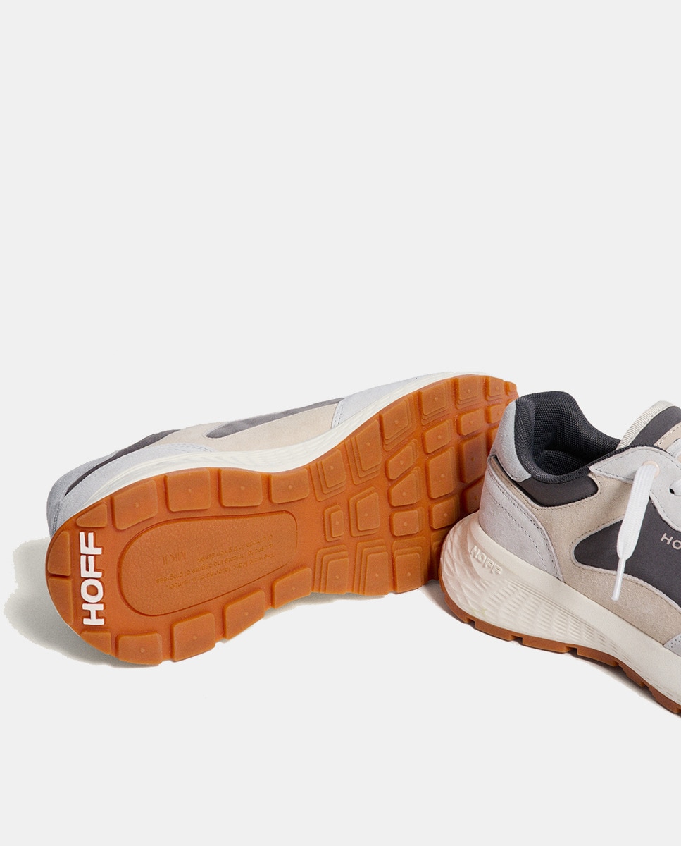 Sapatilhas Baixas Beijing II Tipo Running com Sola com Volume Bege-4