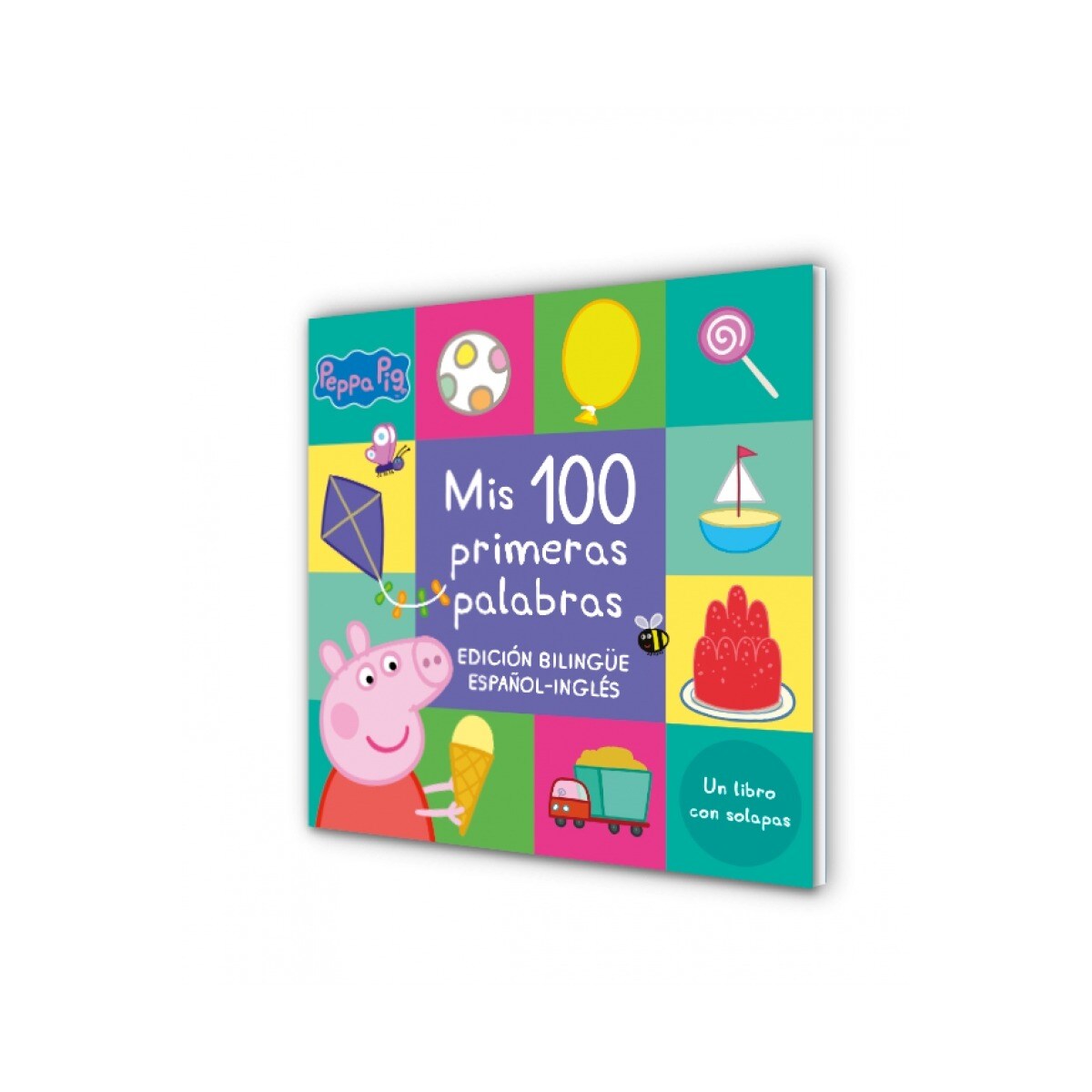 Peppa Pig. Libro de cartón con solapas - Mis 100 primeras palabras: Edición bilingüe español-inglés 2