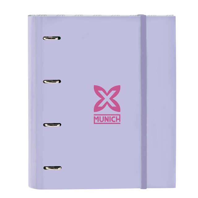 Imagem 0 de Pasta de 4 argolas 35mm com recarga Munique malva