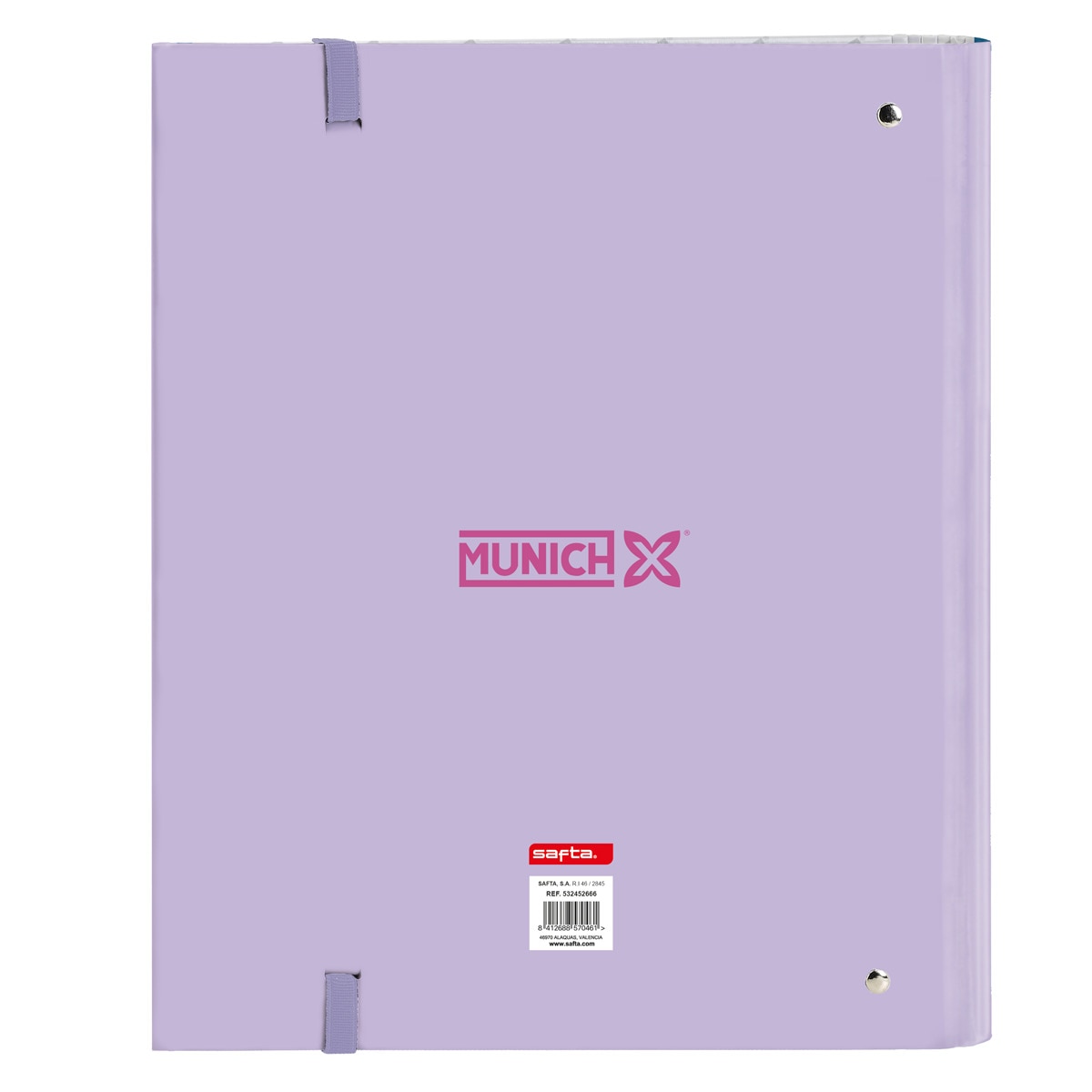 Carpeta 4 anillas 35mm con recambio Munich malva Malva-2