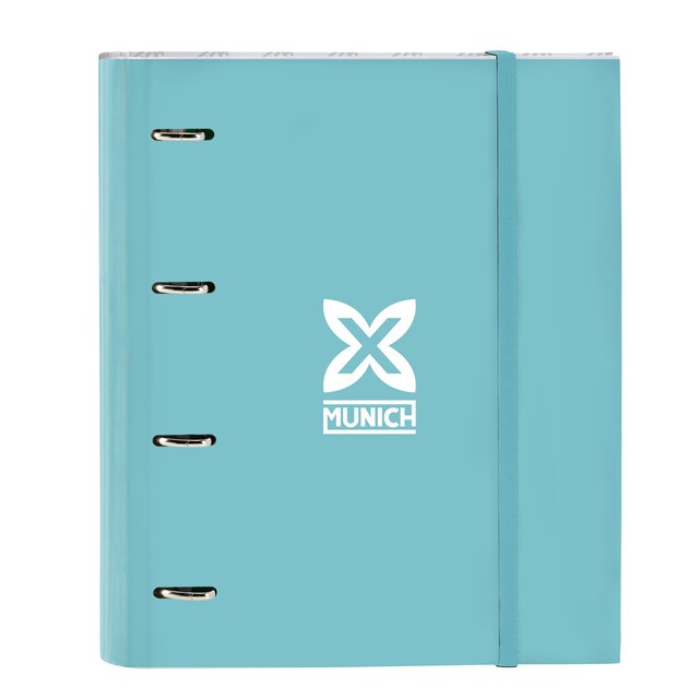 Imagem 0 de Pasta de 4 argolas 35mm com recarga Munique turquesa
