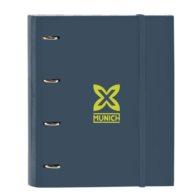 Imagem 0 de Pasta de 4 argolas 35mm com recarga Munique antracite