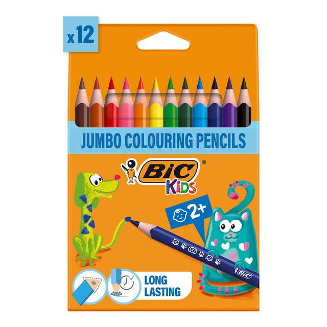 Imagen 0 de Pack 12 lápices de colores triangulares para niños Kids evolution triangle BIC
