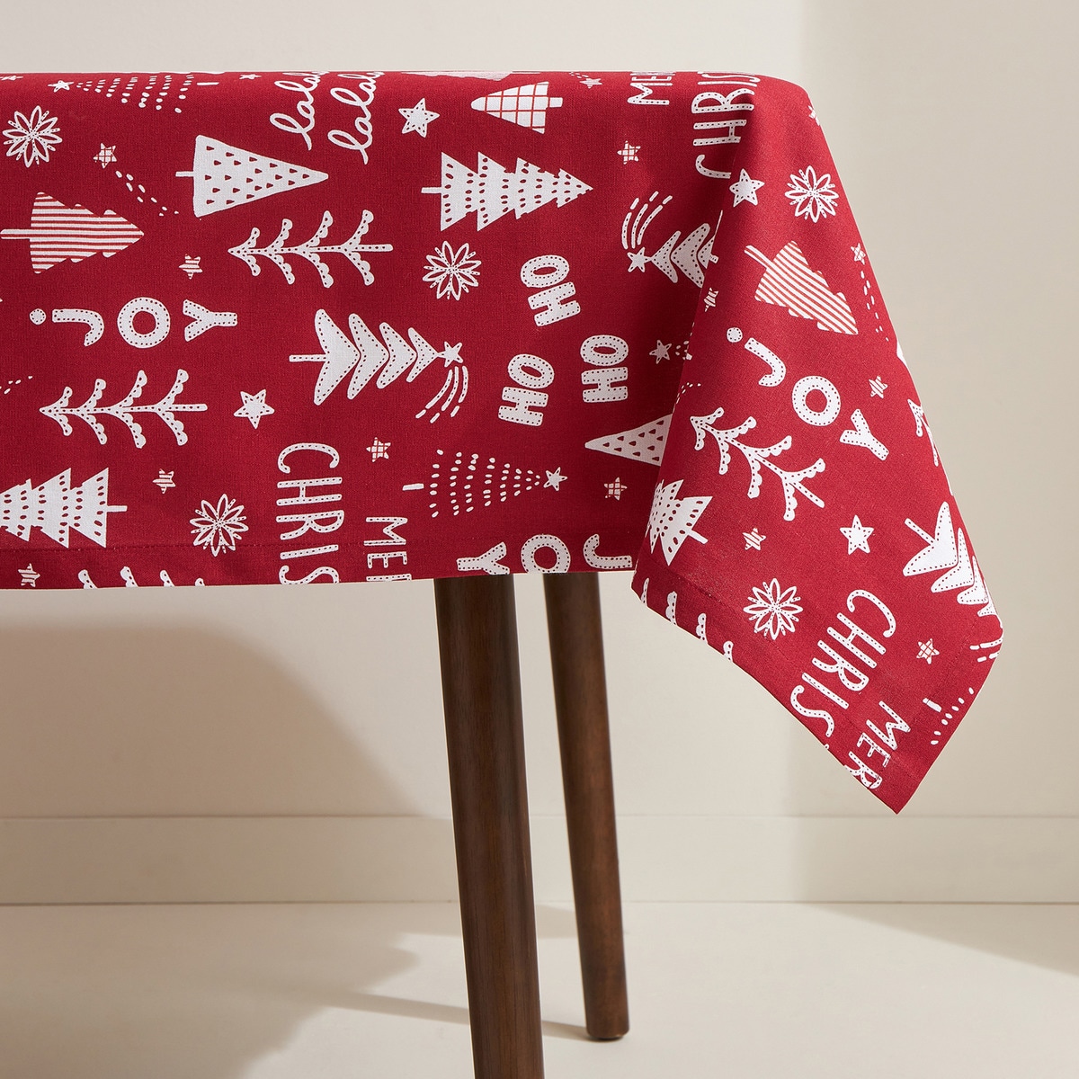 Mantel algodón Ho Ho Basics El Corte Inglés Rojo-3