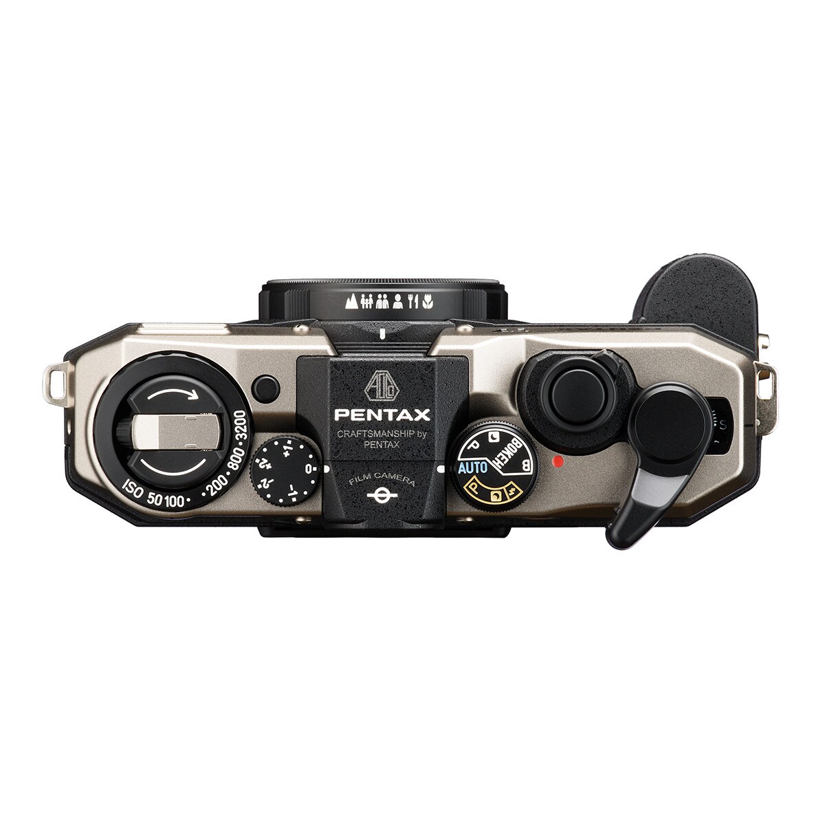 Cámara compacta analógica Pentax 17 Negro-8