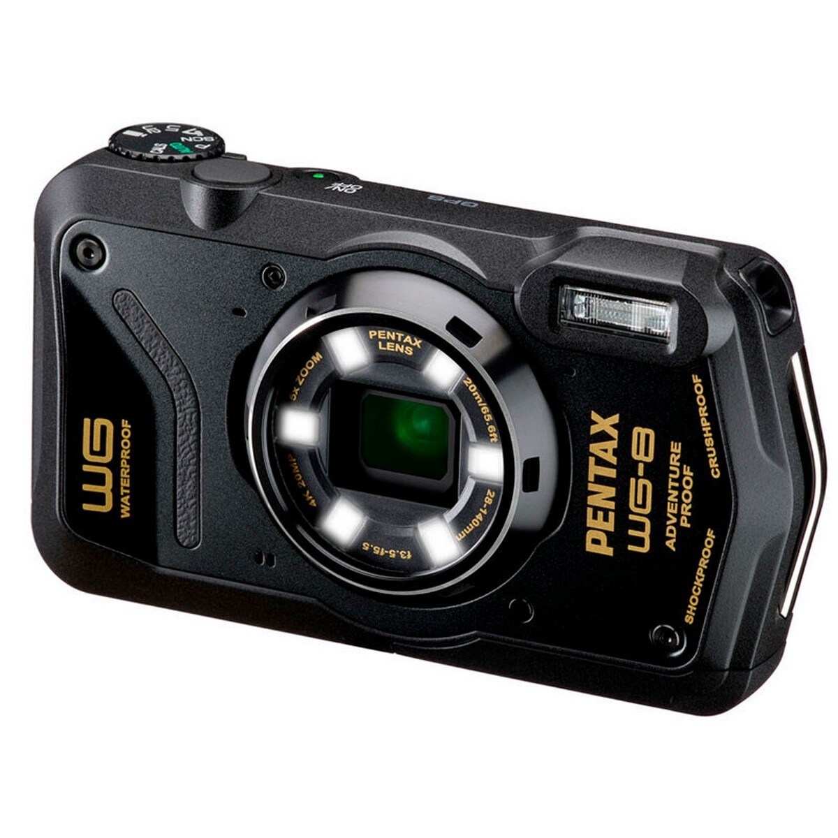 Câmara Compacta à Prova de Água Pentax WG-8 - Preto Preto-3