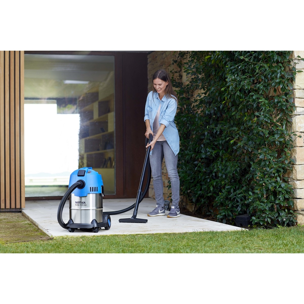Aspirador Agua/Polvo Buddy II 18 l Inox Inox / Azul-5