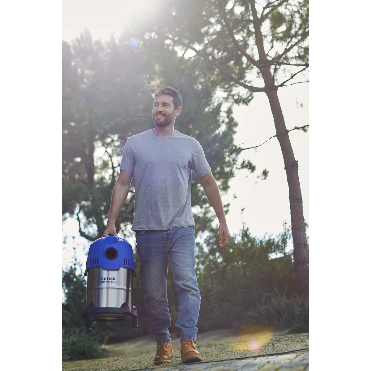 Aspirador Agua/Polvo Buddy II 18 l Inox Inox / Azul-6