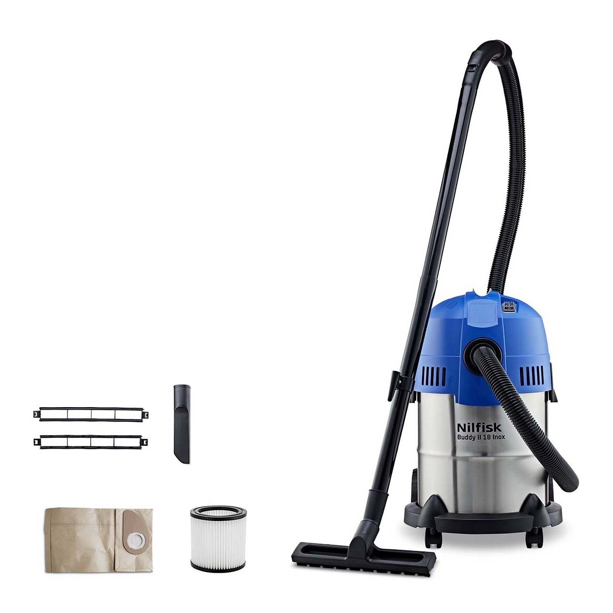 Aspirador Agua/Polvo Buddy II 18 l Inox Inox / Azul-1