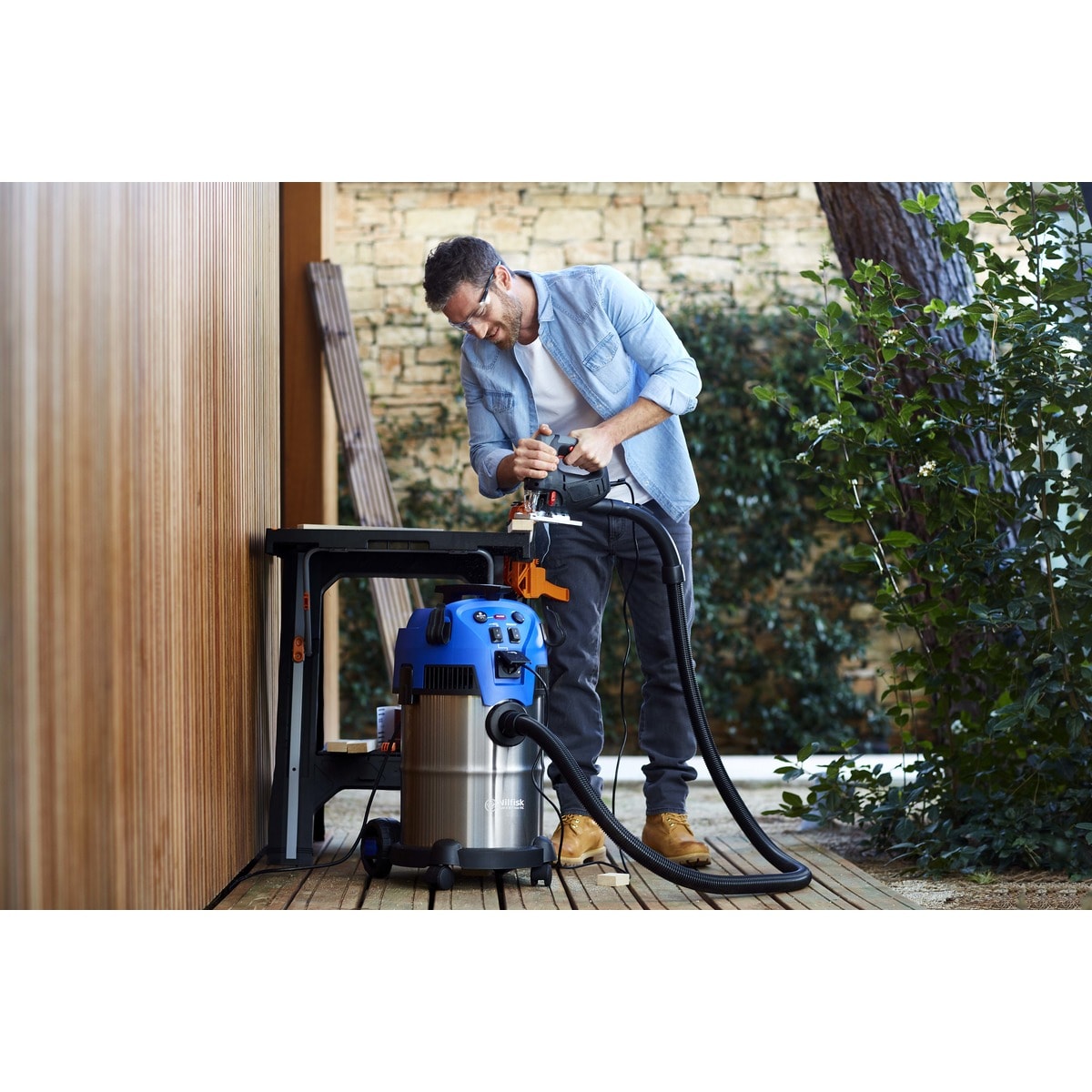 Aspirador Agua/Polvo Multi II 30 l T Inox VSC Inox / Azul-5