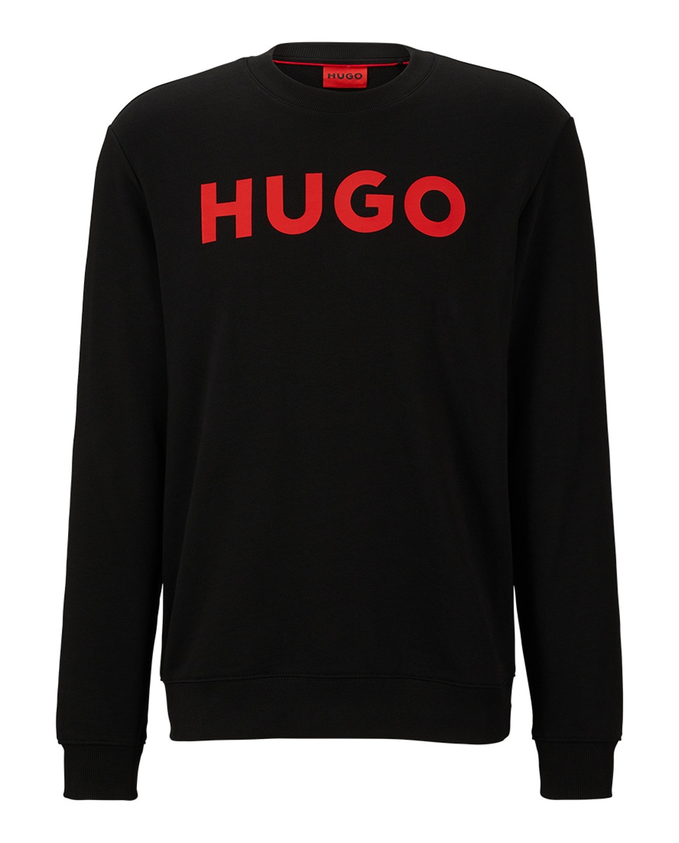 Sweatshirt Regular Fit de Felpa de Algodão com Logótipo Estampado Preto-4