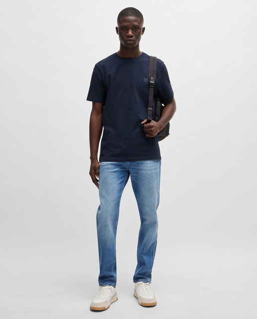 Imagem 0 de Jeans Tapered Fit em Cómoda Ganga Elástica