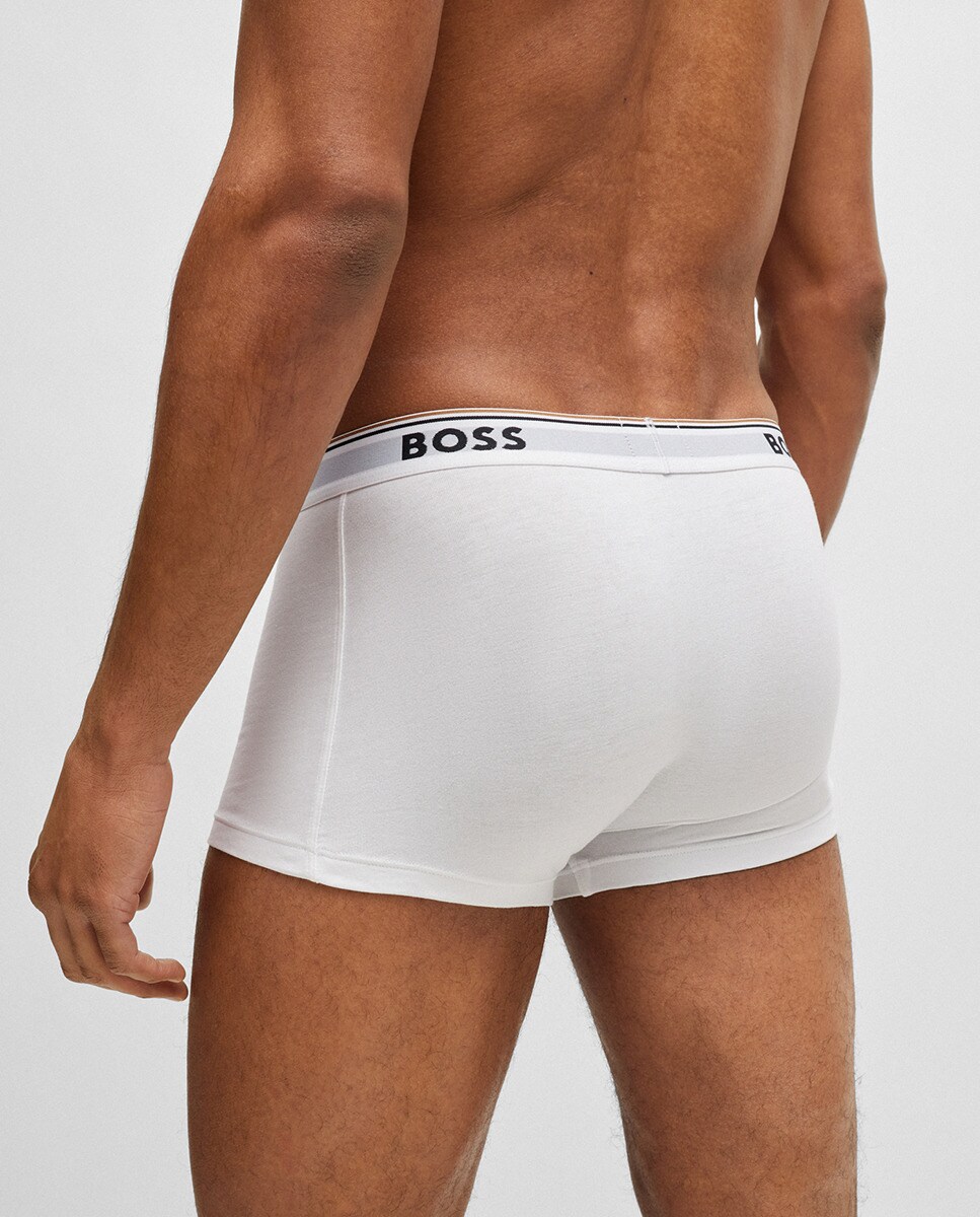 Embalagem de Três Boxers de Algodão Elástico com Logótipo no Cós Multicolor-5
