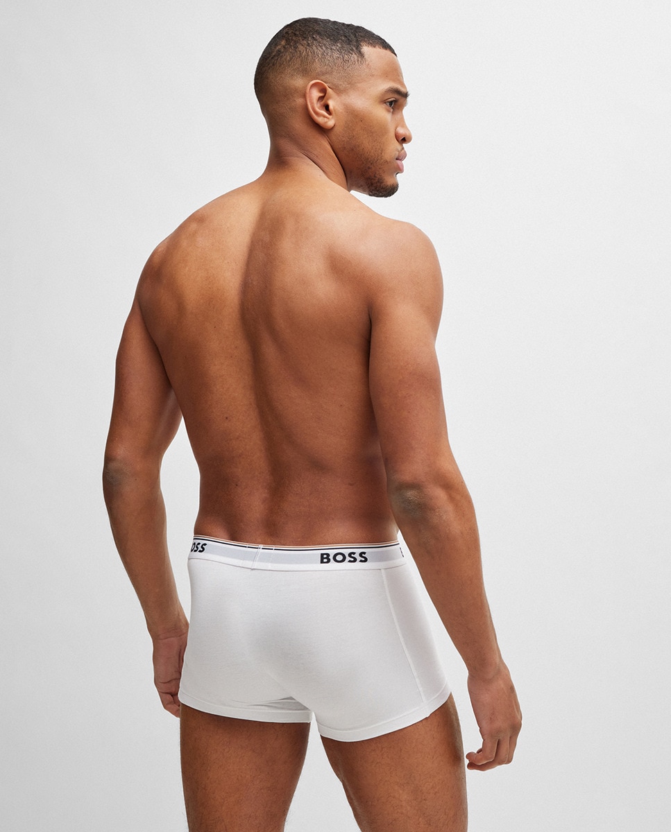 Embalagem de Três Boxers de Algodão Elástico com Logótipo no Cós Multicolor-3