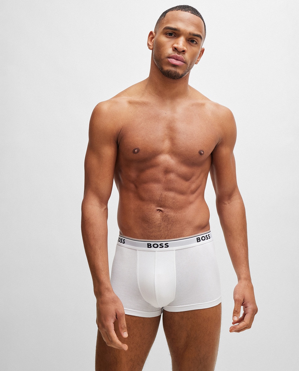 Embalagem de Três Boxers de Algodão Elástico com Logótipo no Cós Multicolor-2
