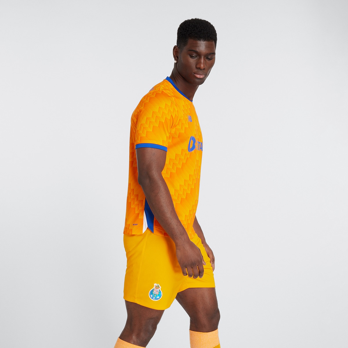 T-shirt de Homem 2.º Equipamento FC Porto 2024-2025 Réplica Laranja / azul marinho-4