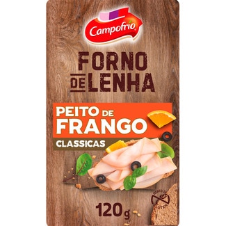 Peito de Frango em Fatias Clássicas em Forno de Lenha sem Glúten embalagem 120 g - Campofrio