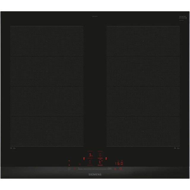 Imagem 0 de Placa de Indução Siemens iQ700 EX675HXC1E de 4 Zonas e de 60 cm - Preto