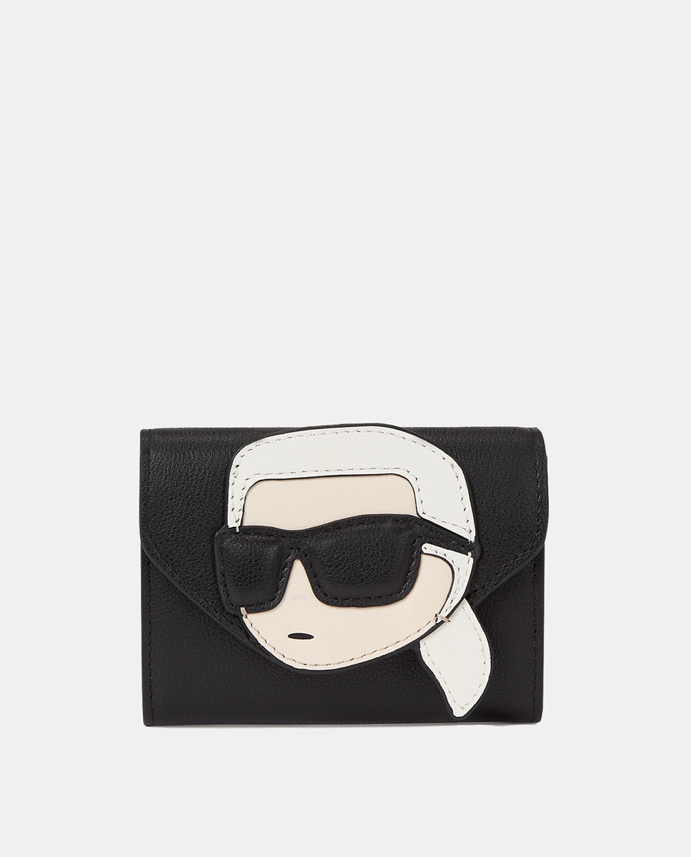 Carteira com Cara de Karl Lagerfeld - Preto Preto-5