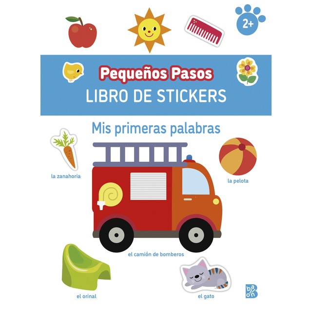 Imagen 0 de PEQUEÑOS PASOS LIBRO DE STICKERS-PRIMERAS PALABRAS  (Tapa blanda)