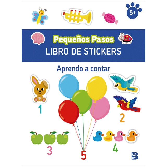 Imagen 0 de PEQUEÑOS PASOS LIBRO DE STICKERS-APRENDO A CONTAR  (Tapa blanda)