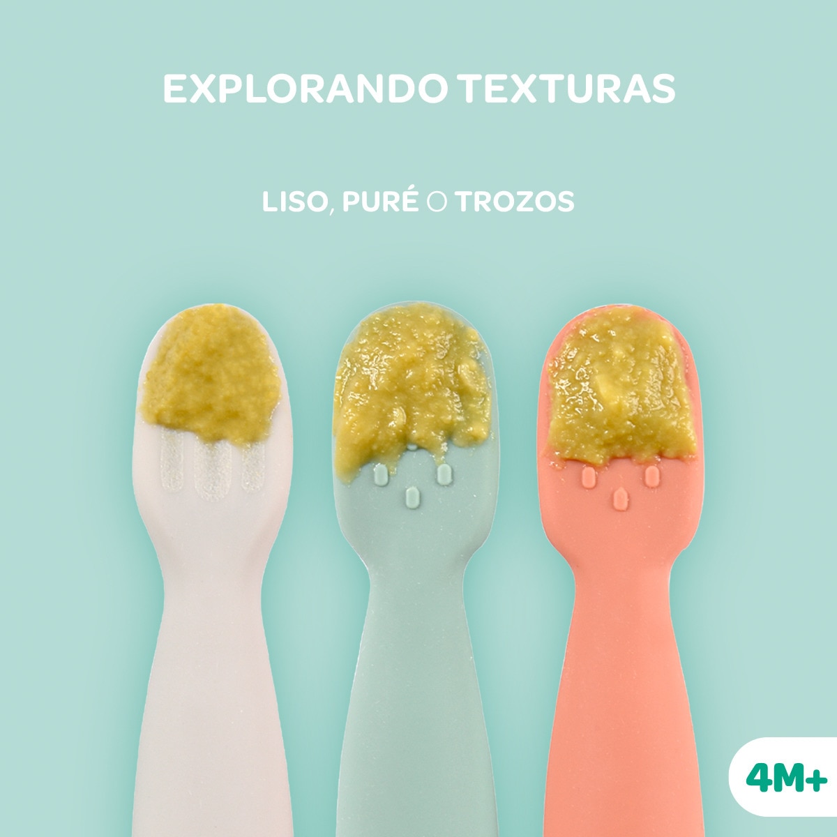 Pre-cucharas de silicona Béaba set 2 unidades Verde-9
