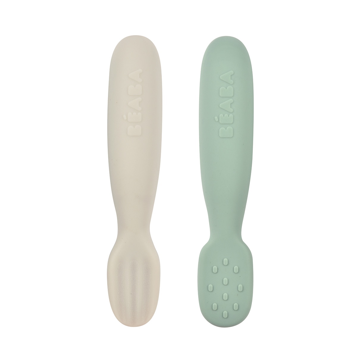 Pre-cucharas de silicona Béaba set 2 unidades Verde-2
