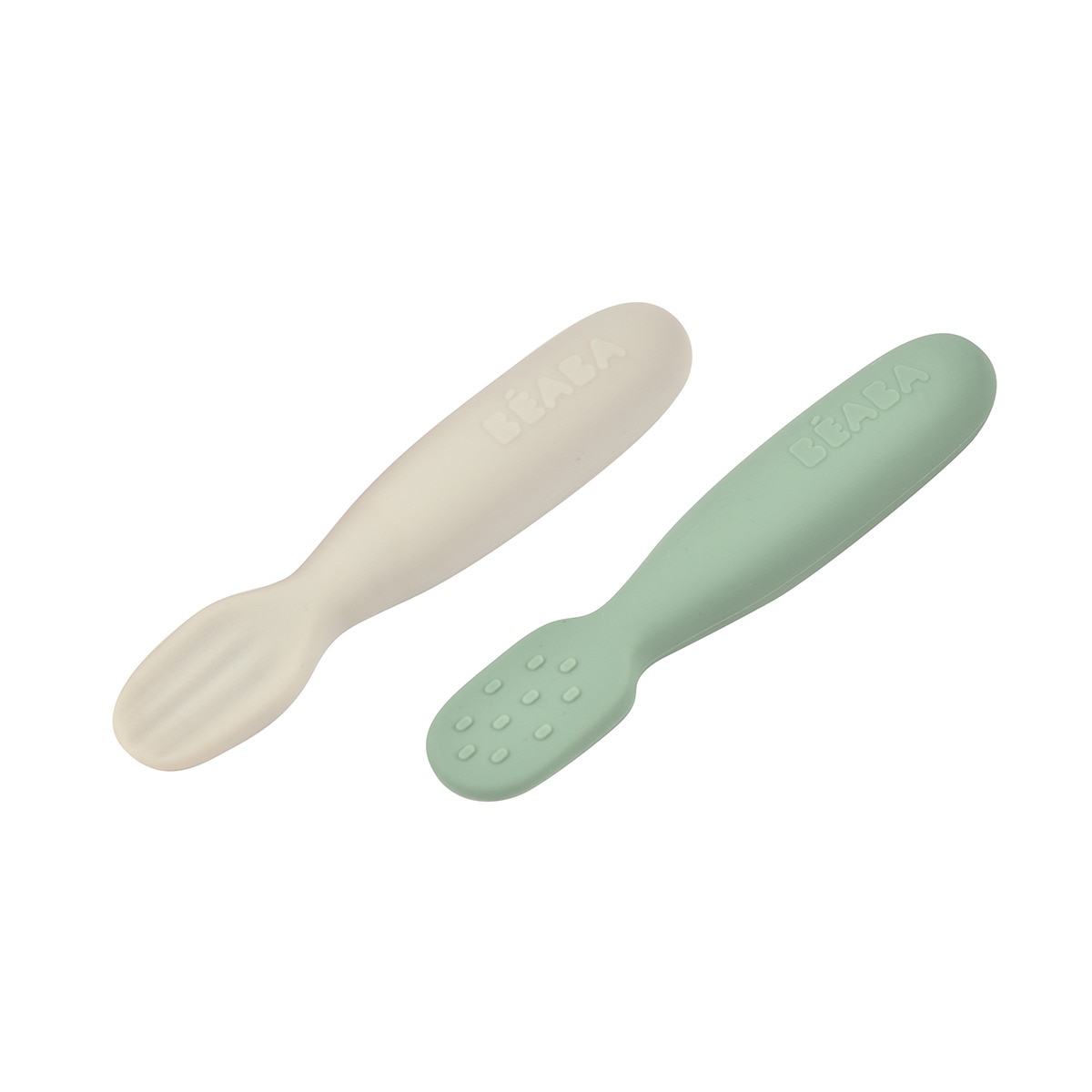 Pre-cucharas de silicona Béaba set 2 unidades Verde-1