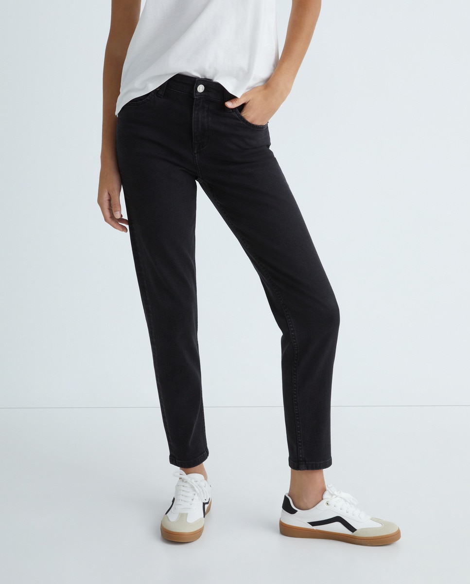 Pantalón mujer denim skinny Negro-2