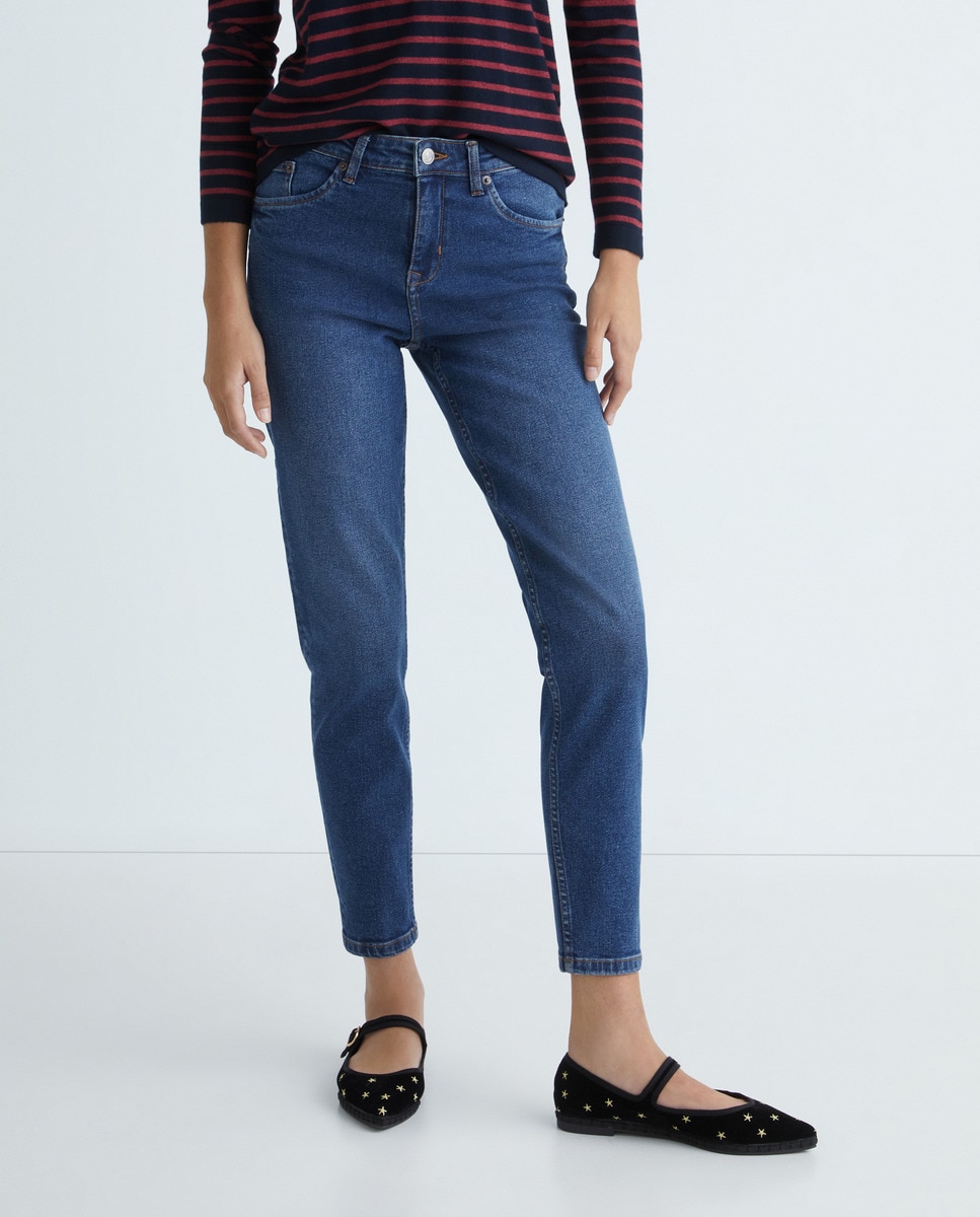 Pantalón mujer denim skinny Azul marino-2