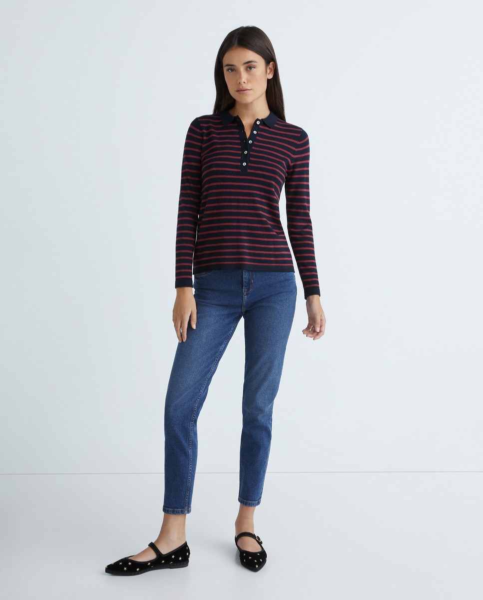 Pantalón mujer denim skinny Azul marino-1