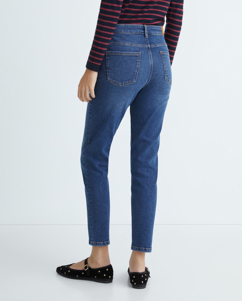 Pantalón mujer denim skinny Azul marino-3
