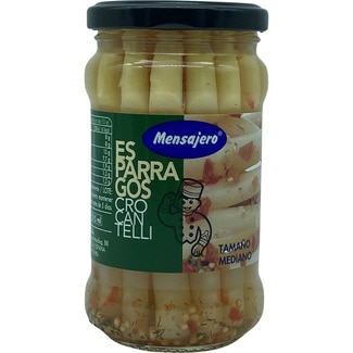 espárragos blancos crujientes para aperitivo frasco 170 g neto escurrido - Mensajero