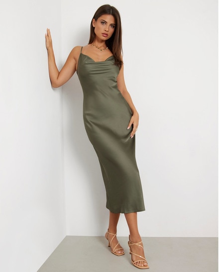 Vestidos Guess Mujer Guess LANGES Vestido Largo Blau/azul