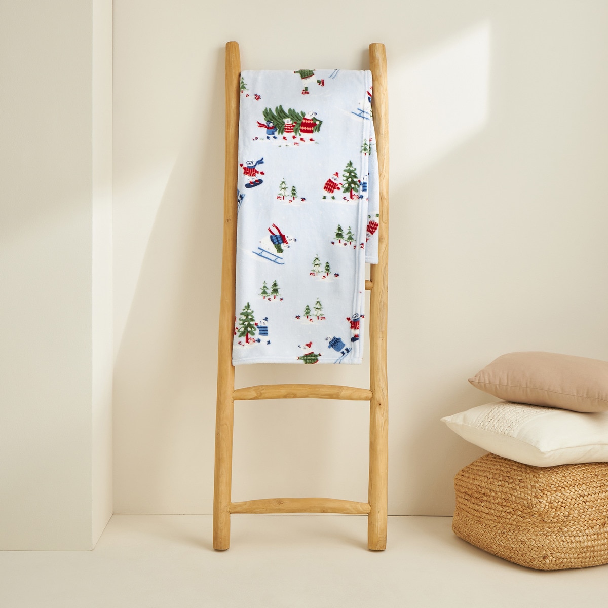 Manta decorativa Bears Basics El Corte Inglés Celeste-1